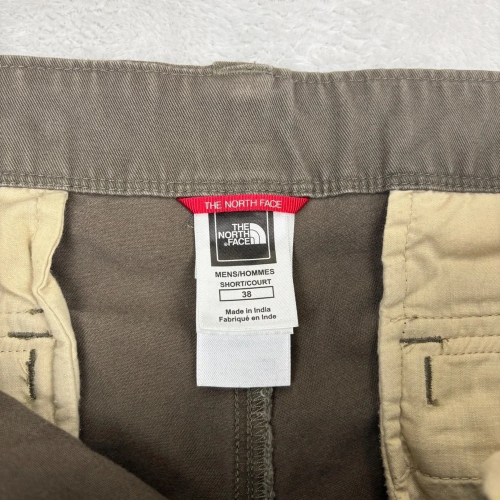 The North Face Tekware Cargo Shorts Mens 38 Brown Cotton Twill Hiking Utility